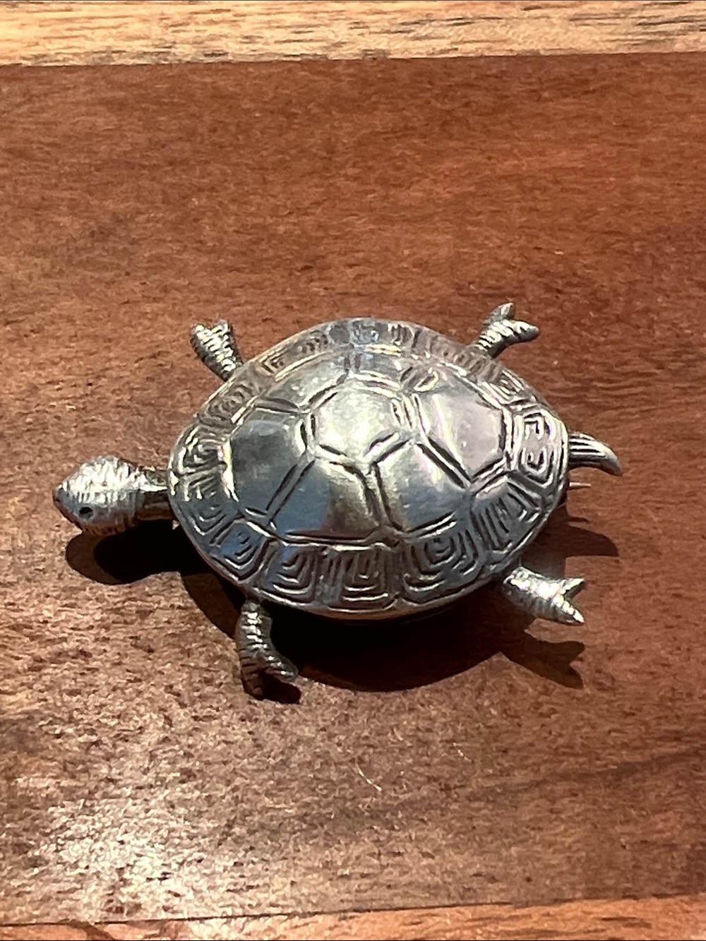 Vintage Sterling Silver .925 Turtle Brooch Pin Silver Tortoise Animal Jewelry